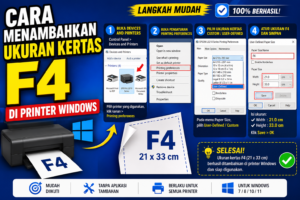 Cara menambahkan ukuran kertas F4