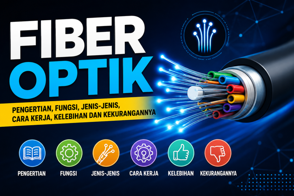 Fiber Optik : Pengertian, Fungsi, Jenis-jenis, Cara Kerja, Kelebihan dan Kekurangannya
