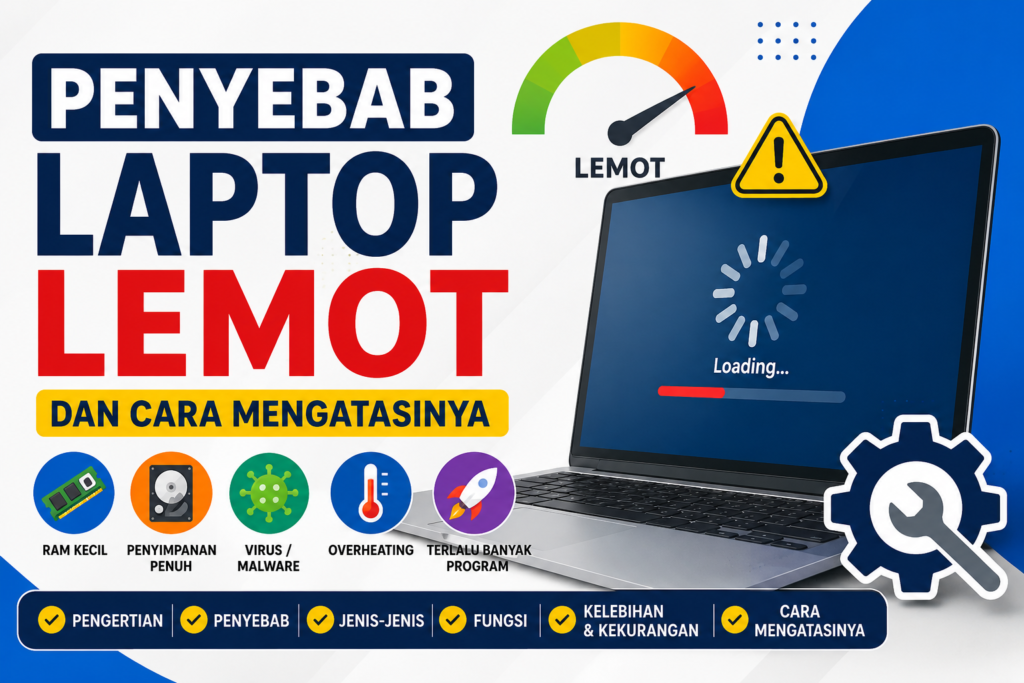 penyebab laptop lemot dan cara mengatasinnya