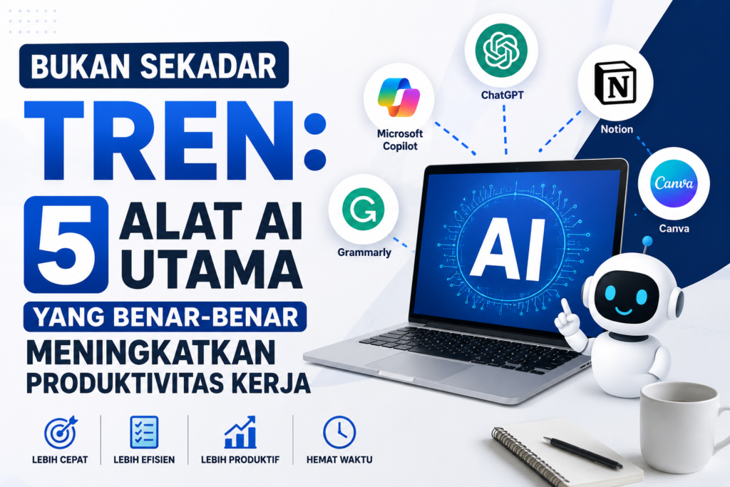 Bukan Sekadar Tren: 5 Alat AI Utama yang Benar-Benar Meningkatkan Produktivitas Kerja