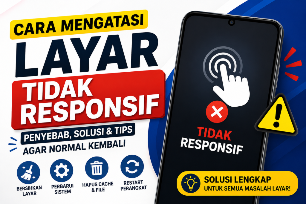 cara mengatasi layar hp tidak responsif