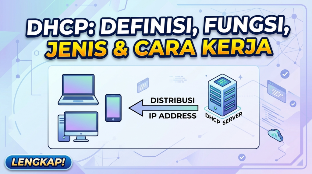 Dynamic Host Configuration Protocol (DHCP): Definisi, Fungsi, Jenis-jenis, Cara Kerja, Kelebihan dan Kekurangannya.
