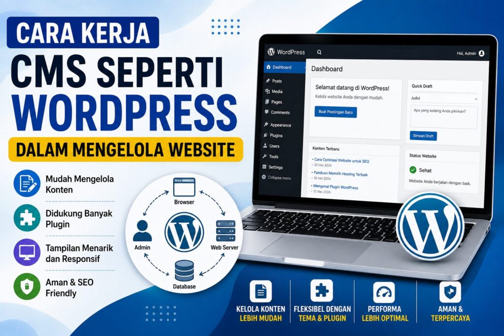 Cara Kerja CMS seperti WordPress dalam Mengelola Website