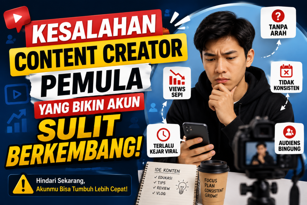 Kesalahan Content Creator Pemula yang Bikin Akun Sulit Berkembang