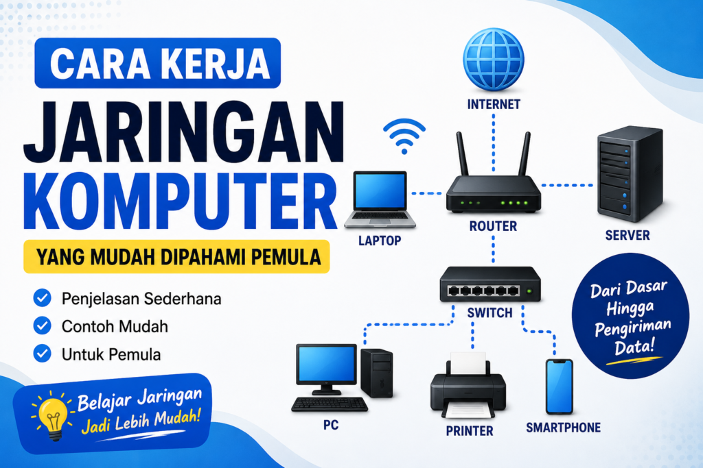 Cara Kerja Jaringan Komputer yang Mudah Dipahami Pemula